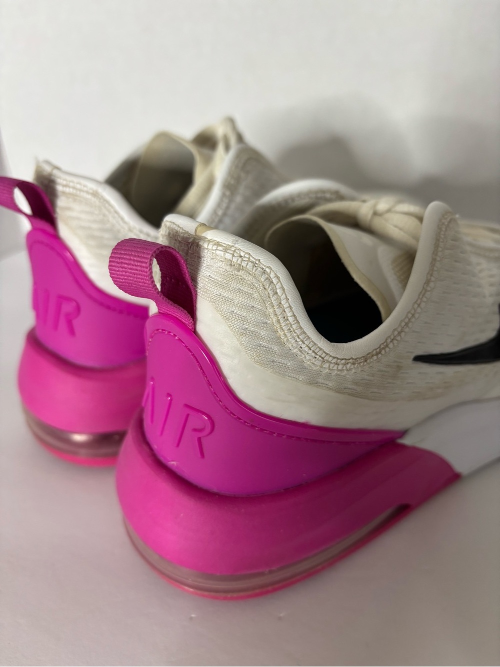 Nike Women’s Athletic Sneakers in White and Hot Pink